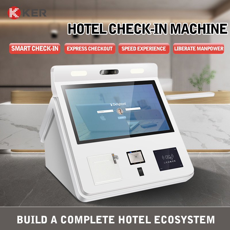 Latest company case about Pc All In One Panel Self-Service Kiosk AD Self Service Check In And Check Out Terminal Multifunction Self Service Terminal