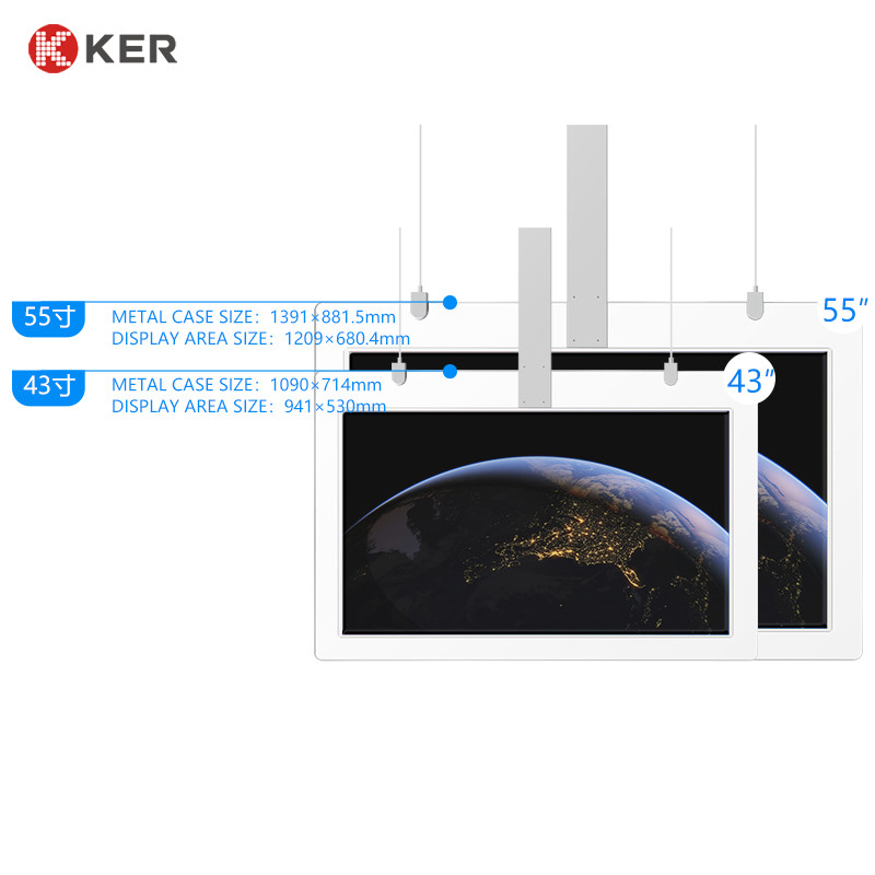 Latest company case about double side horizontal double side digital signage windows signage indoor smart tv wifi digital signage and displays