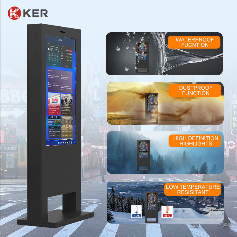 Latest company case about outdoor 3000nits high brightness outdoor stand floor advertising display outdoor digital signage and displays