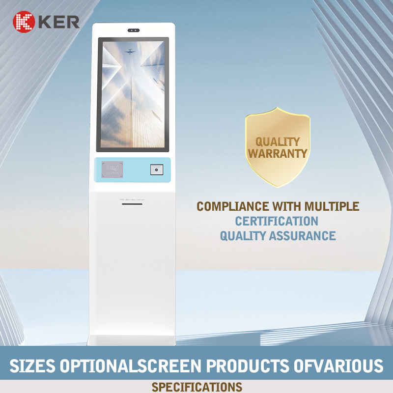 Latest company case about multi-touch screen IC reader EPSON printer 32 inch touch screen kiosk standing kiosk