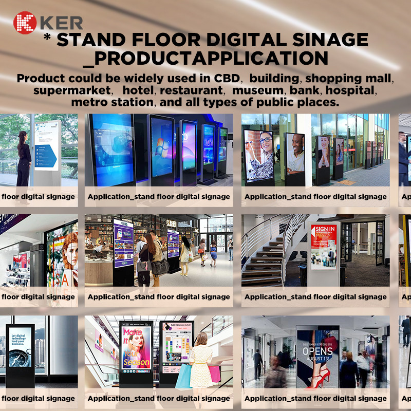 Latest company case about shopping mall lcd touch screen advertising player 55&quot; floor standing horizontal digital signage display