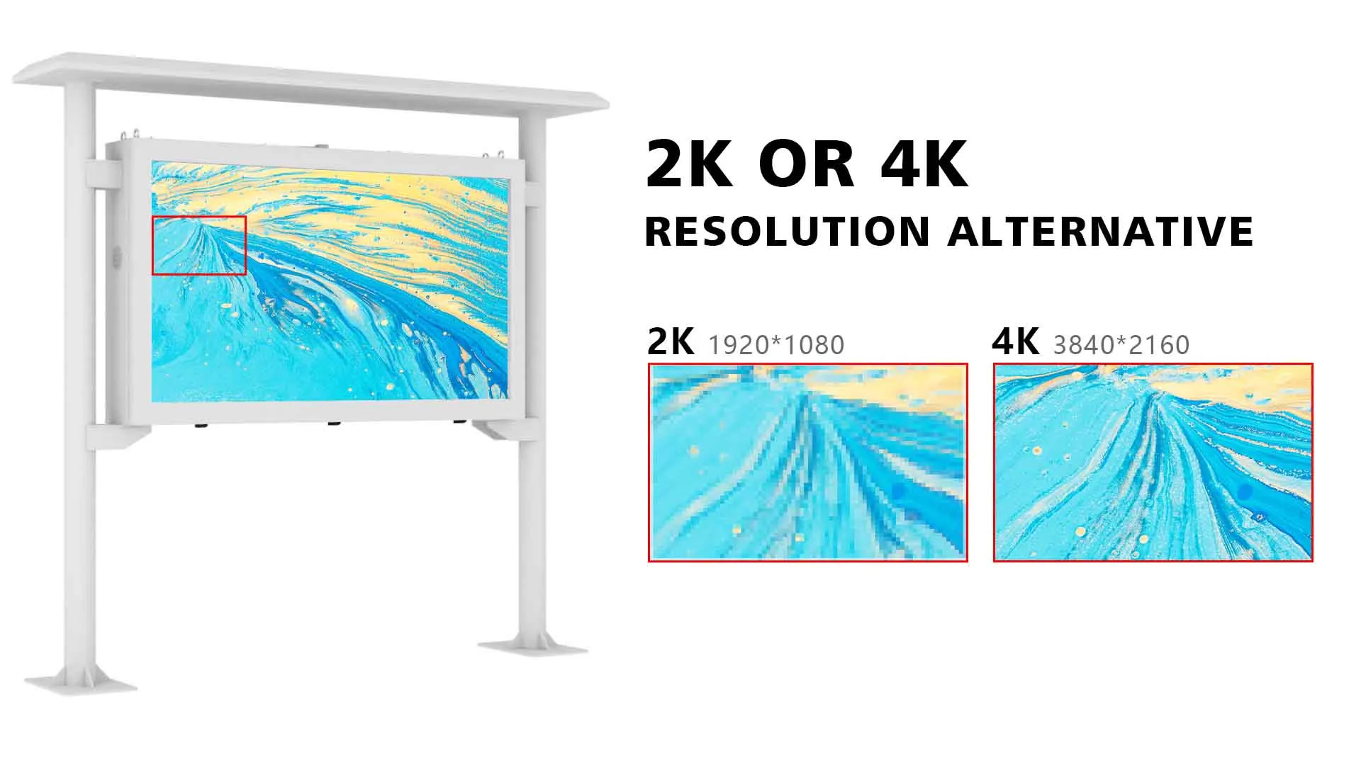 Latest company case about 75&quot; 86&quot; big size horizontal screen outdoor advertising player outdoor advertising display digital signage and displays