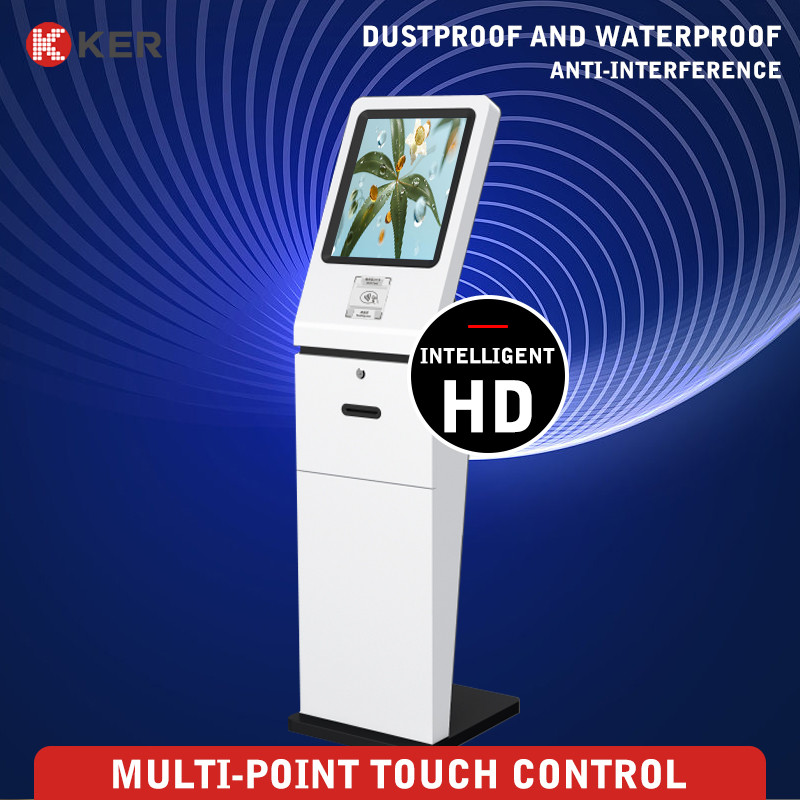 Latest company case about 17 inches self service kiosk touch screen multifunction self service kiosk with thermal ticket printer kiosk windows 10