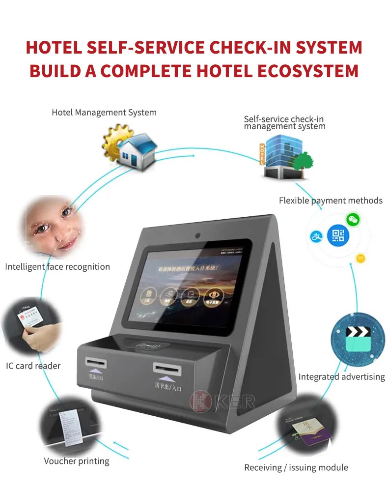 Latest company case about Custom 18.5 inch Automatic Smart Self Service Check-in Terminal Hotel Payment Kiosk
