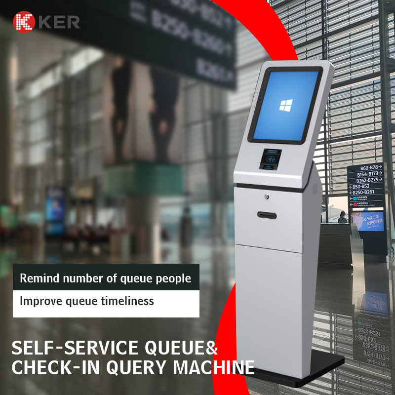 Latest company case about 17 inches self service kiosk touch screen multifunction self service kiosk with thermal ticket printer kiosk windows 10