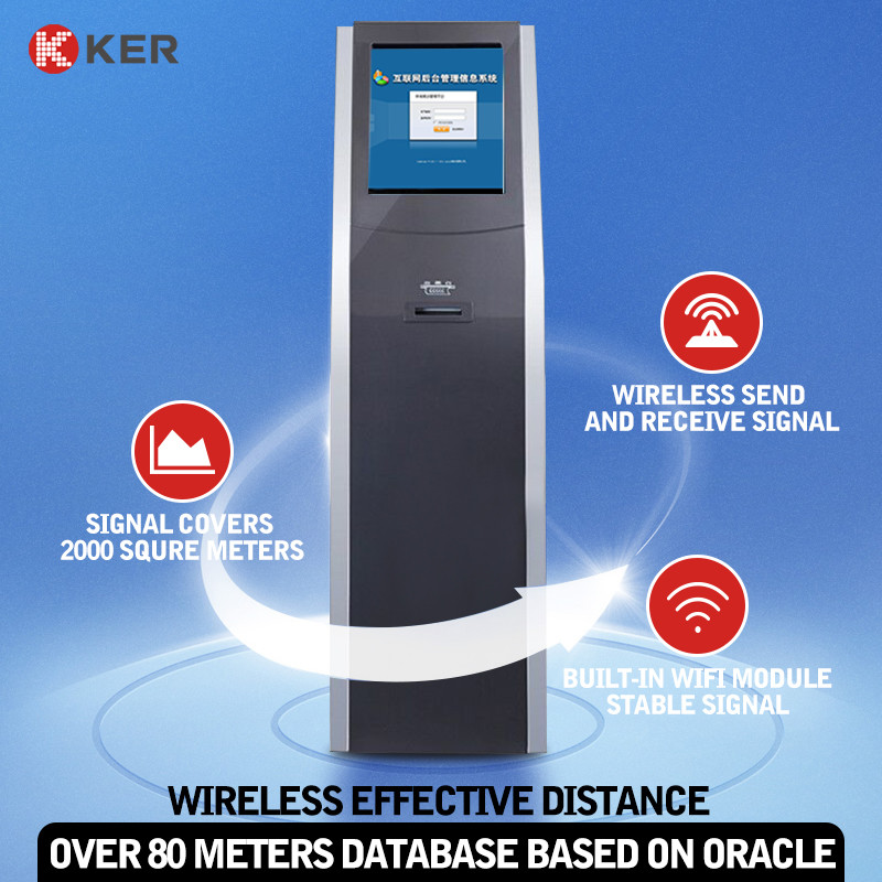 Latest company case about LCD queue management kiosk Call System Barcode Scanner Ticket Collect Terminal Self Service Queue Kiosk