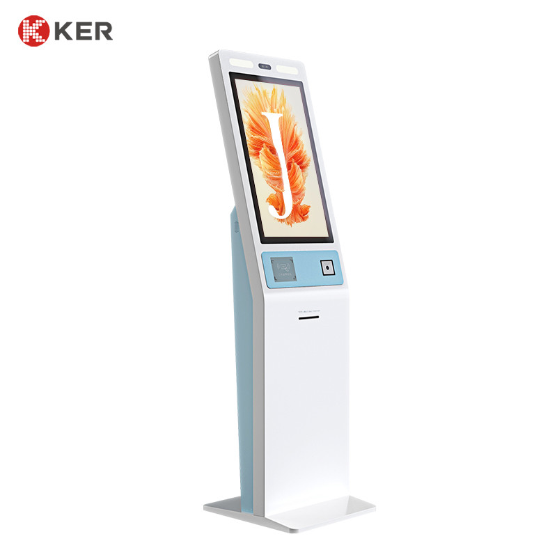 Latest company case about 21.5\32 inches self service ticket kiosk multi-touch screen IC reader printer 32 inch touch screen kiosk standing kiosk
