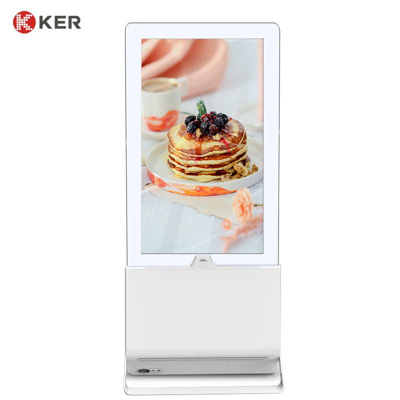 Latest company case about 43&quot; 55&quot; 4K\HD\FHD stand floor double side digital signage ultra thin digital signage and displays indoor high brightness