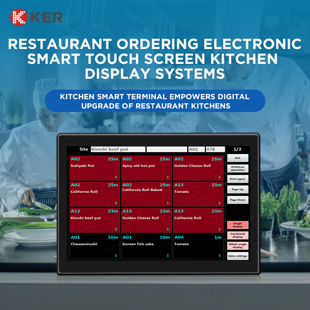 Latest company case about Ip65 Fully Waterproof 32 Inch Touch Screen All In One Panel Pc Restaurant Commercial Kitchen Display System Screen