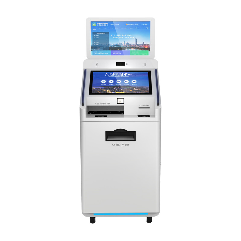 Latest company case about Dual Screen Document Printing And Scanning Machine Customized Smart Multifunction Self Service Report Collect Terminal Kiosk