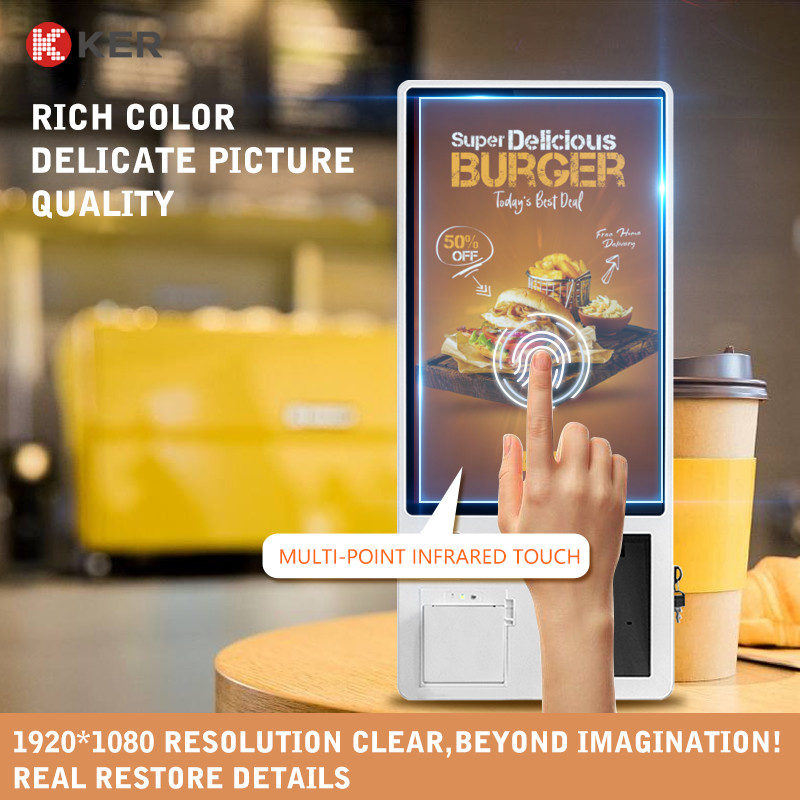 Latest company case about 32 inch Wall mounted self ordering kiosk self service payment kiosk machine in restaurant