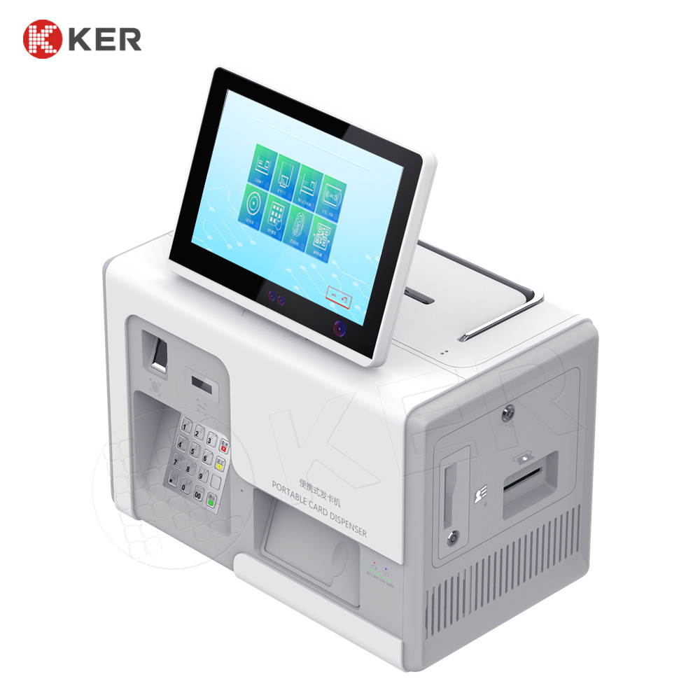 Latest company case about 10.1 inch Windows Android Linux Dual-sided prin ID card reading ID Card Printer Portable Card Dispenser Printer