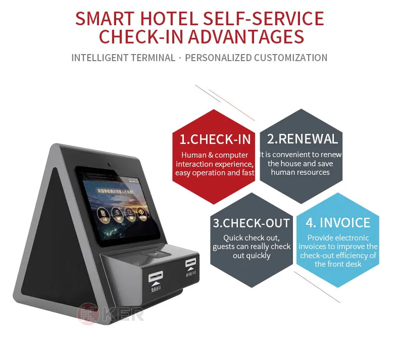 Latest company case about 18.5 Inch Touch Screen Kiosk Self-service Hotel Check-in Machine with Good Price