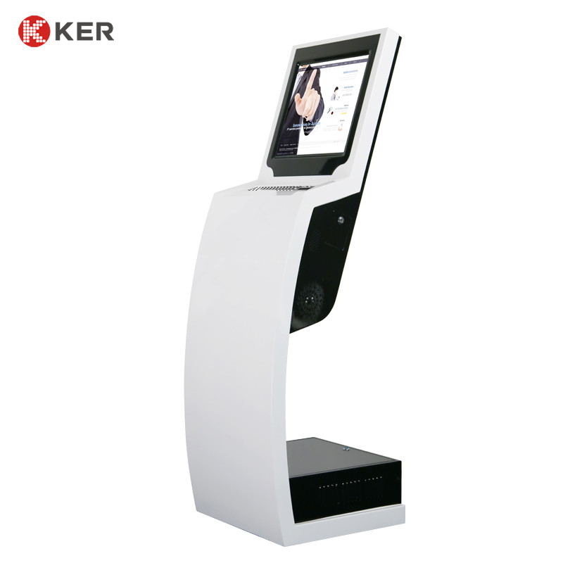 Latest company case about 19\21.5 inches self service ticket kiosk capacitive touch screen with ticket printer 21.5 inch android lcd touch screen kiosk