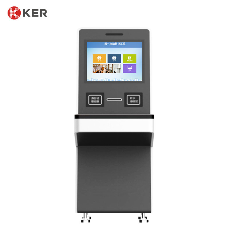 Latest company case about 19 Inch Library Self Service Terminal With Card Reader Nfc Reader Bar Code Reader