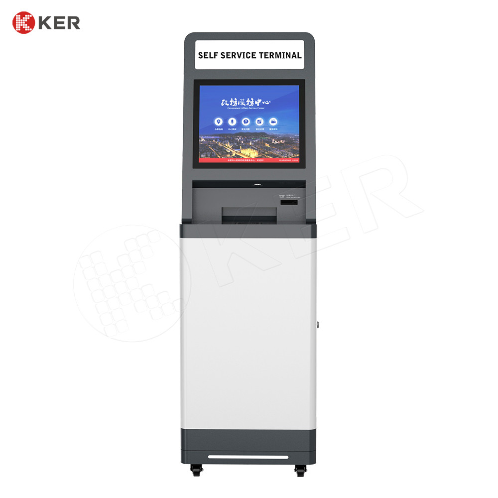 Latest company case about 19 inches NFC card reader A4 color laser printer print kiosk self service printing kiosk