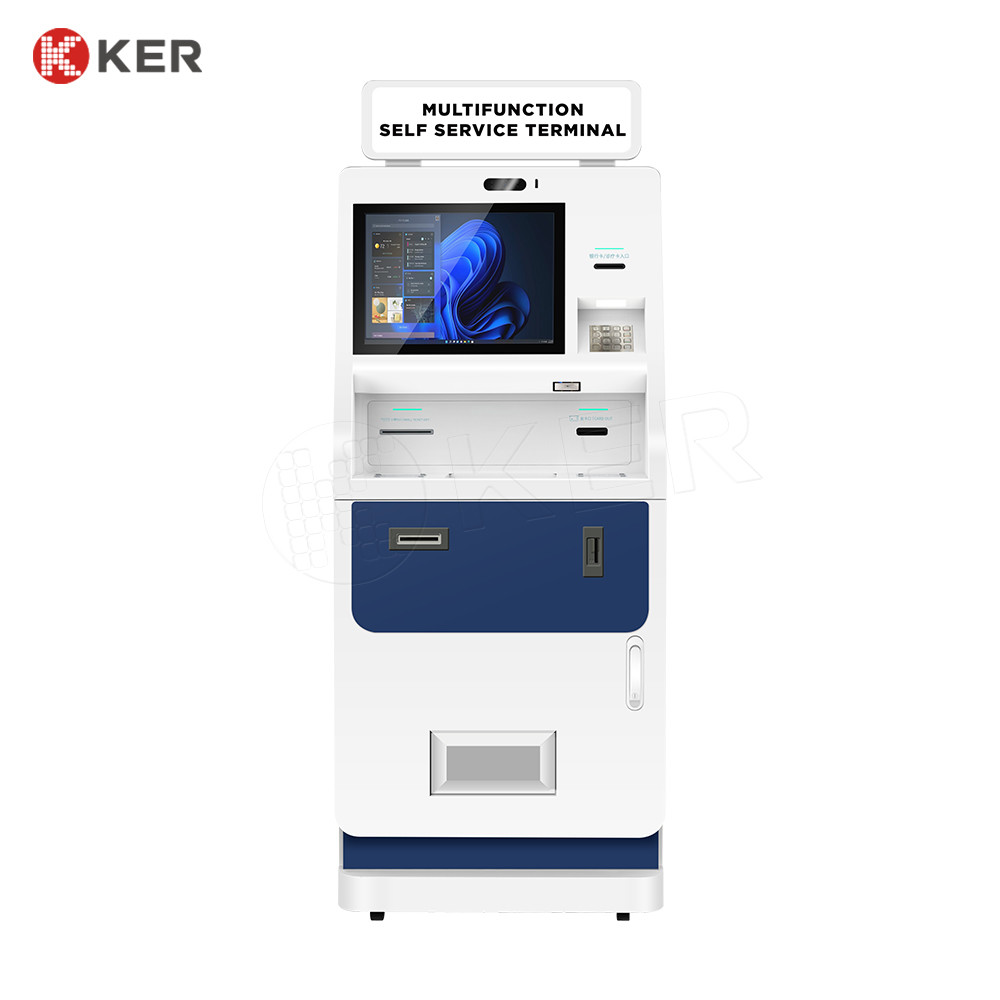 Latest company case about 23.8&quot; Touch Screen Industrial Pc Self-Service Kiosk Stand Interactive Information Multifunction Self Service Print Terminal