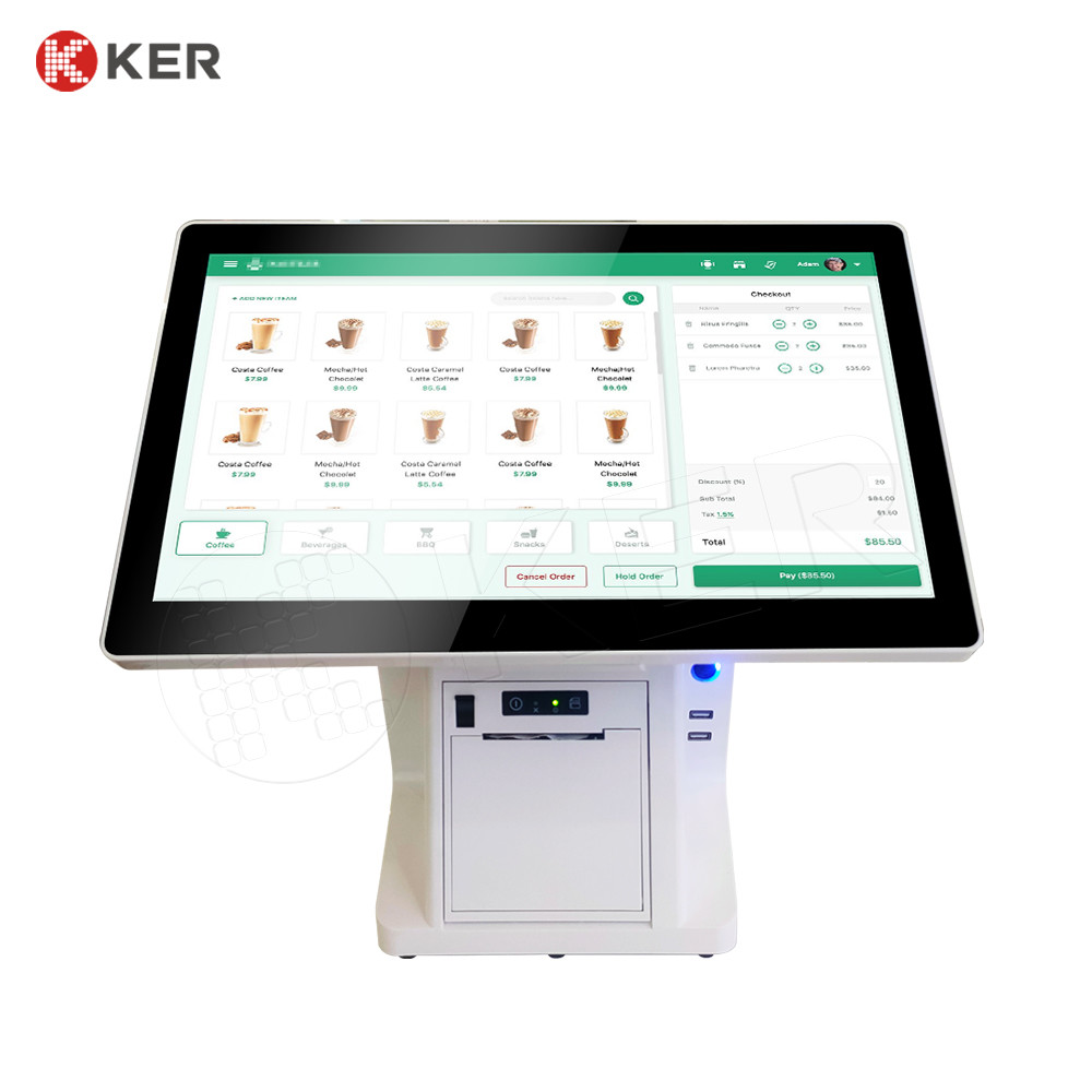 Latest company case about 15.6 dual screen desktop cashier mini touch kiosk smart pay for new retail mall/shop/store usage