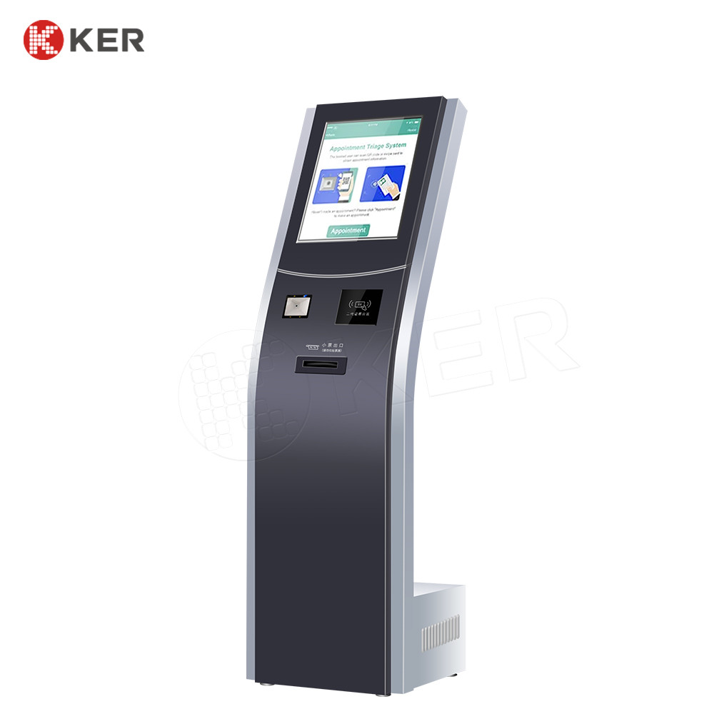 Latest company case about 17 inches queue and call QMS kiosk touchscreen print ticket kiosks self service payment kiosks