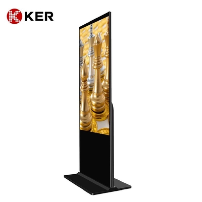 Floor standing vertical tv touch screen kiosk 4k outdoor advertising player display screen HD lcd led digital signage