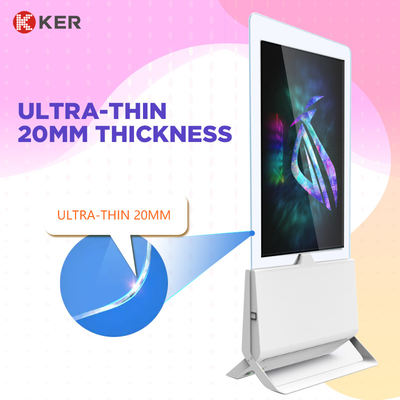 55 Inch Double Screen Floor Standing Large Digital Signage And Displays Double Sided Advertising Machine