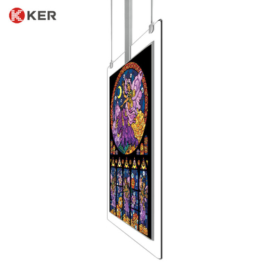 55 Inch Smart Dual Side Digital Signage Ceiling Floor Advertising Display