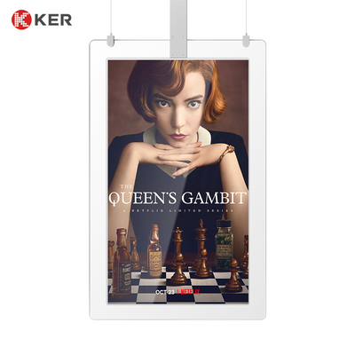 55 Inch Smart Dual Side Digital Signage Ceiling Floor Advertising Display