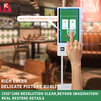 Hot Sale 27 inch Smart Food Self Service Order Kiosk For Order Self Service Terminal