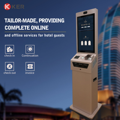 27 Inch Android Kiosk Machine Self Service Check In And Check Out Terminal Multifunction Self Service Terminal