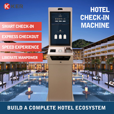 27 Inch Android Kiosk Machine Self Service Check In And Check Out Terminal Multifunction Self Service Terminal