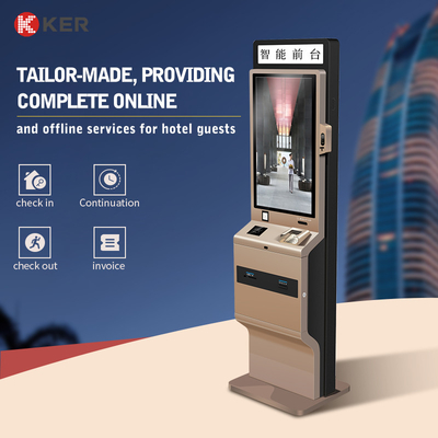 Self-service check-in machine, smart hotel self-service check-in, check-out, card and ticket collection system kiosk