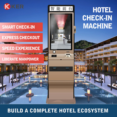 Self-service check-in machine, smart hotel self-service check-in, check-out, card and ticket collection system kiosk