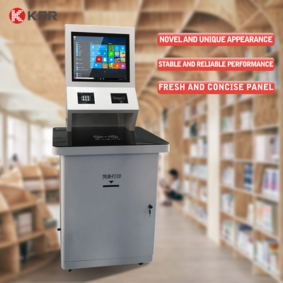 Built-In Rfid Reader Capacitive Touch Screen Library Multifunction Self Service Kiosk