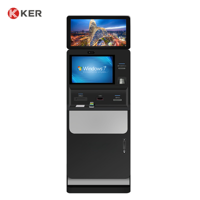 300cd/m2 19 Inch 23.6 Inch Dual Screen Hotel Self Check In Kiosk