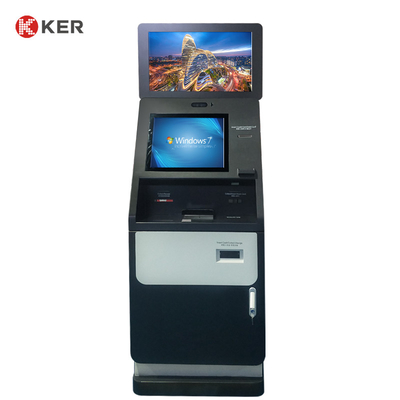 300cd/m2 19 Inch 23.6 Inch Dual Screen Hotel Self Check In Kiosk
