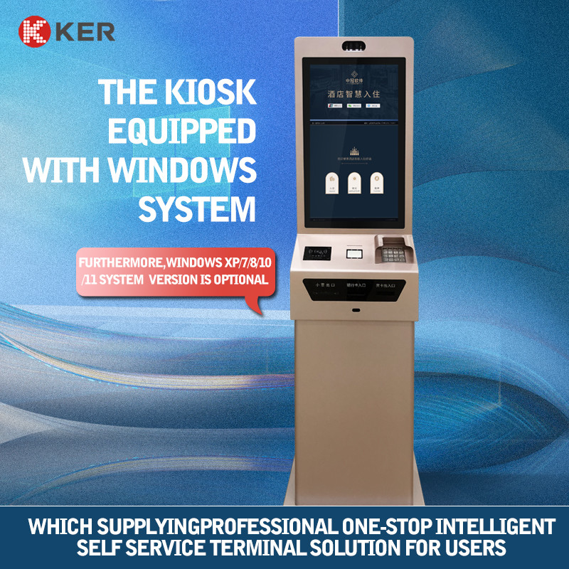 27 Inch Android Kiosk Machine Self Service Check In And Check Out Terminal Multifunction Self Service Terminal