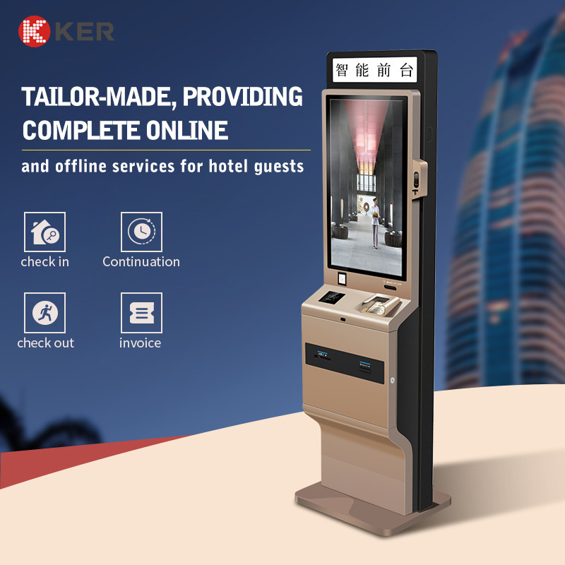 Intel Core I3 Dual Core Hotel Multifunction Self Service Check In And Check Out Terminal smart hotel
