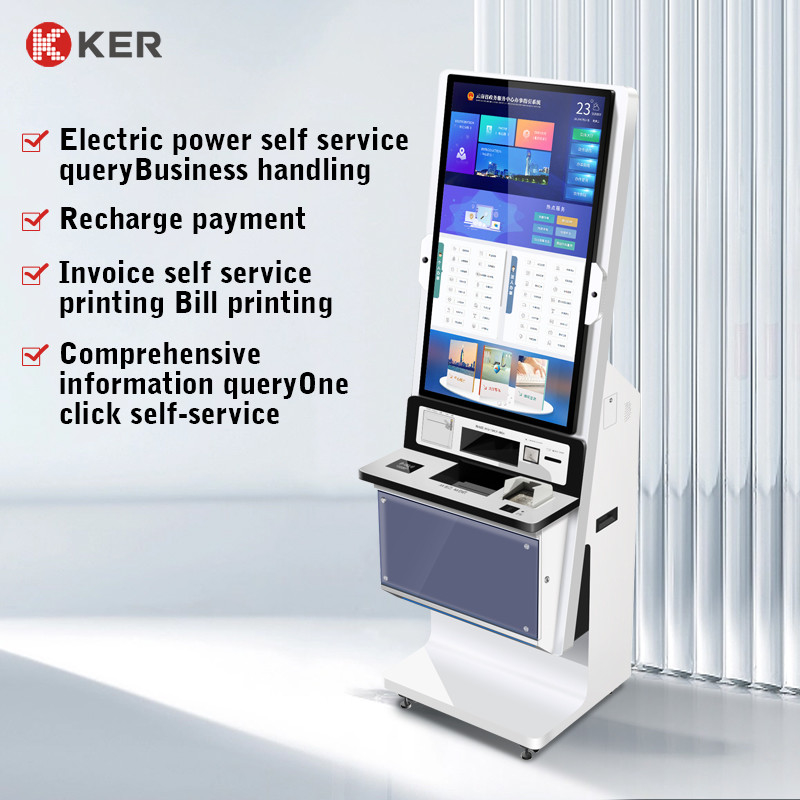 Self-Service Kiosk Touch Screen Industrial Lcd Screen Ticket Multifunction Self Service Report Collect Terminal Kiosk