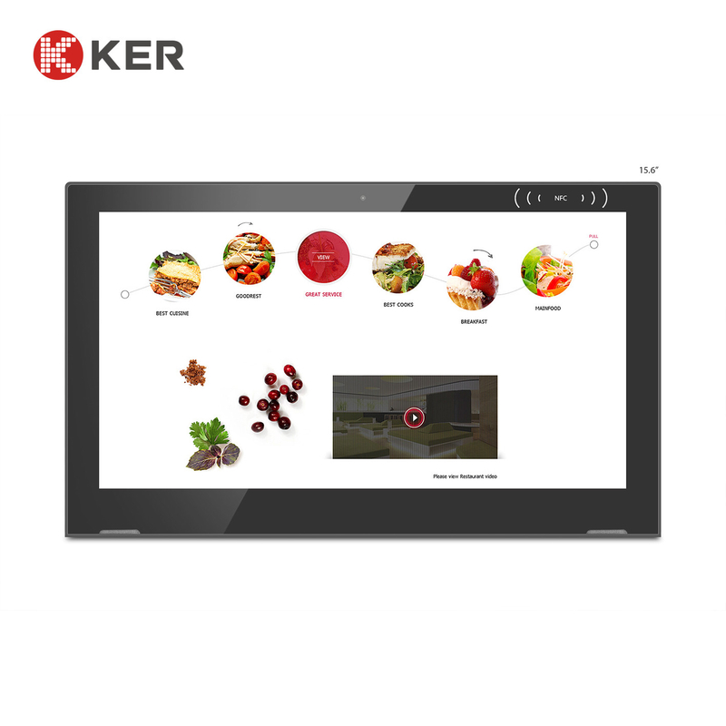 WL1512T 15.6'' Android Tablet 7 Inch L Shape Android Tablet Digital Signage Lcd Food Menu Order For Restaurants